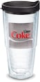 Tervis CocaCola Diet Coke Insulated Tumbler with Emblem and Black Lid 24oz Clear