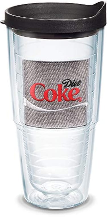 Tervis CocaCola Diet Coke Insulated Tumbler with Emblem and Black Lid 24oz Clear