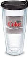 Tervis CocaCola Diet Coke Insulated Tumbler with Emblem and Black Lid 24oz Clear