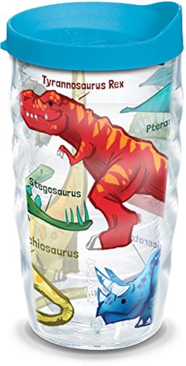 Tervis Made in USA Double Walled Dinosaurs Insulated Tumbler Cup Keeps Drinks Cold Hot 10oz Wavy Clear
