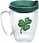 Tervis Shamrock Made in USA Double Walled Insulated Tumbler Travel Cup Keeps Drinks Cold Hot 16oz Mug Classic