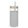 Tronco 20 oz Glass Tumbler with Lid and Straw Iced Coffee Cup and Smoothie Cup with Bamboo Lids Protective Silicone Sleeve Dishwasher Safe BPAFree Glass Cup 1 Pack
