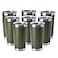 HASLE OUTFITTERS 20oz Tumblers Bulk Stainless Steel Cup with Lid Double Wall Vacuum Insulated Coffee Mug for Cold Hot Drinks 8 Pack Army Green