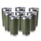 HASLE OUTFITTERS 20oz Tumblers Bulk Stainless Steel Cup with Lid Double Wall Vacuum Insulated Coffee Mug for Cold Hot Drinks 8 Pack Army Green