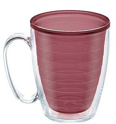 Tervis Clear Colorful Tabletop Made in USA Double Walled Insulated Tumbler Travel Cup Keeps Drinks Cold Hot 16oz Mug Elderberry Wild