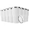 Deitybless 30oz Stainless Steel Travel Mug with Lid 8 Pack Double Wall Vacuum Insulated Bulk Tumbler Powder Coated Coffee Cup Suitable for Vehicle Cup HoldersWhite