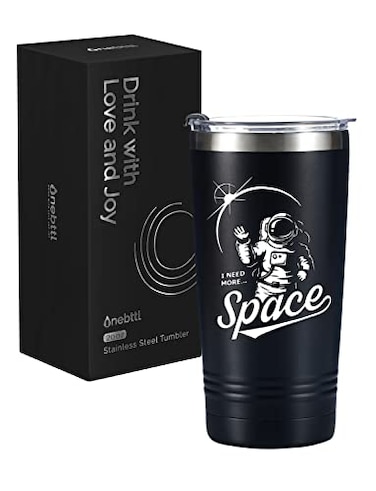 Onebttl Space Astronomy Introvert Gifts I Need More Space Astronaut Tumbler Science Travel Coffee Mug for Men Teens 20oz