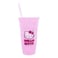 Silver Buffalo Sanrio Hello Kitty Pink Plastic Travel Tumbler With Lid and Straw 32Ounce Tall Carnival Cold Cup For Drinks Beverages