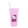 Silver Buffalo Sanrio Hello Kitty Pink Plastic Travel Tumbler With Lid and Straw 32Ounce Tall Carnival Cold Cup For Drinks Beverages