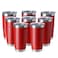 HASLE OUTFITTERS 20oz Tumblers Stainless Steel Mugs with Lid Double Wall Vacuum Insulated Coffee Cups for Cold Hot Drinks 20ozRed 8 Pack