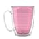 Tervis Clear Colorful Tabletop Made in USA Double Walled Insulated Tumbler Travel Cup Keeps Drinks Cold Hot 16oz Mug Pink Sand