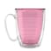 Tervis Clear Colorful Tabletop Made in USA Double Walled Insulated Tumbler Travel Cup Keeps Drinks Cold Hot 16oz Mug Pink Sand