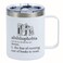 Onebttl Book Lovers Gifts For Women Men Abibliophobia 12 oz 350 ml Insulated Mugs Reading Gift for Book Worm Librarians Readers White