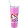 Silver Buffalo Sanrio Hello Kitty Graffiti Double Walled Stainless Steel Tumbler with Straw Featuring Hello Kitty and Joey 22 Ounces
