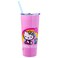 Silver Buffalo Sanrio Hello Kitty Graffiti Double Walled Stainless Steel Tumbler with Straw Featuring Hello Kitty and Joey 22 Ounces