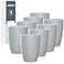 Wrova Wheat Straw Cups 8 PCS Good Alternative to Plastic Reusable Cups 12 oz Unbreakable Drinking Cup Reusable Dishwasher Safe Water Plastic Glasses Light Grey