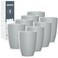 Wrova Wheat Straw Cups 8 PCS Good Alternative to Plastic Reusable Cups 12 oz Unbreakable Drinking Cup Reusable Dishwasher Safe Water Plastic Glasses Light Grey