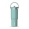 Hydrapeak Nomad 32oz Insulated Stainless Steel Travel Tumbler with Handle Straw Lid Leakproof Cupholder Friendly Keeps Drinks Cold 24 Hours Reusable Bottle for Daily Hydration Pale Sage