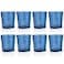 KX-WARE KXWARE 12ounce Acrylic Old Flashion Glasses Plastic Tumblers set of 8 Blue