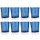 KX-WARE KXWARE 12ounce Acrylic Old Flashion Glasses Plastic Tumblers set of 8 Blue