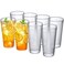 Amazing Abby Cafely 24Ounce Plastic Tumblers Set of 8 Plastic Drinking Glasses RestaurantStyle Tumblers CommercialGrade Cups Stackable BPAFree ShatterProof DishwasherSafe Clear