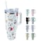 Lumumanber 40 oz Tumbler with Handle and Straw Stainless Steel Insulated Cup with Leak Proof Lid and Straw Lid Keep Drinks Cold and Hot for HoursCat