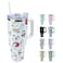 Lumumanber 40 oz Tumbler with Handle and Straw Stainless Steel Insulated Cup with Leak Proof Lid and Straw Lid Keep Drinks Cold and Hot for HoursCat