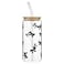 Bella Sleep Spa Glass Tumbler With Lid and Straw Glass Cup With Bamboo Lid 20Ounce Bows