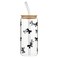 Bella Sleep Spa Glass Tumbler With Lid and Straw Glass Cup With Bamboo Lid 20Ounce Bows