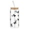 Bella Sleep Spa Glass Tumbler With Lid and Straw Glass Cup With Bamboo Lid 20Ounce Bows