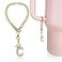 LUHOHI Cup Charms for Stanley Handle Crown Letter Charms Accessories for Stanley Handle 40 Oz Tumblers Gold Initial Keychain Water Bottle Cup with Diamond Glitter Jewelry Personalized Decorations C