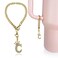 LUHOHI Cup Charms for Stanley Handle Crown Letter Charms Accessories for Stanley Handle 40 Oz Tumblers Gold Initial Keychain Water Bottle Cup with Diamond Glitter Jewelry Personalized Decorations C