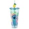 Silver Buffalo Disney Lilo and Stitch Tropical and Pineapple Glitter Plastic Cold Cup With Lid and Straw Topper 24 Ounces