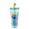 Silver Buffalo Disney Lilo and Stitch Tropical and Pineapple Glitter Plastic Cold Cup With Lid and Straw Topper 24 Ounces