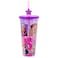Silver Buffalo Bratz Dolls Featuring Cloe Yasmin Jade and Sasha Pink and Purple Plastic Cold Cup with Lid and Straw Topper 24 Ounces