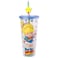 Silver Buffalo Rainbow Brite Plastic Cold Cup with Lid and Straw Topper 24 Ounces