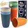 HOTEC 8Pack 15oz Plastic Cups BPAFree Reusable Drinking Cup set Unbreakable Tumblers Dishwasher Safe Water Plastic Glasses Multicolor