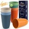 HOTEC 8Pack 15oz Plastic Cups BPAFree Reusable Drinking Cup set Unbreakable Tumblers Dishwasher Safe Water Plastic Glasses Multicolor