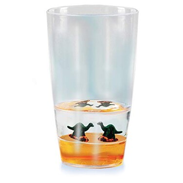 Floatarama Deluxebase Tumbler Dinosaur from 9oz BPAFree Acrylic Plastic Drinking Glasses with Floating Animal Figurines Cute Drinkware and Novelty Glassware