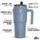 Hydrapeak Roadster 40oz Stainless Steel Tumbler Double Wall Vacuum Insulated Water Bottle With Handle And 2 in 1 Straw Lid Modern Blue