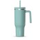 Hydrapeak Voyager 40oz Insulated Tumbler with Handle Straw Lid Leak Resistant Stainless Steel Travel Cupholder Friendly Reusable Water Bottle for Work Gym Class Pale Sage