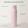 REDUCE 32 oz Hydrate Pro Stainless Steel Insulated Water Bottle Flip Top LeakProof Lid Dishwasher Safe BPAFree Dual Wall Vacuum Keeps Drinks Cold for 48 Hrs Cup Holder Friendly Pink Quartz
