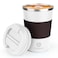 CS COSDDI 12 oz Stainless Steel Vacuum Insulated Tumbler Coffee Travel Mug Spill Proof with Lid coffee Cup for Keep HotIce CoffeeTea and Beer 3rd White