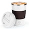 CS COSDDI 12 oz Stainless Steel Vacuum Insulated Tumbler Coffee Travel Mug Spill Proof with Lid coffee Cup for Keep HotIce CoffeeTea and Beer 3rd White