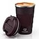 CS COSDDI 12 oz Stainless Steel Vacuum Insulated Tumbler Coffee Travel Mug Spill Proof with Lid coffee Cup for Keep HotIce CoffeeTea and Beer 3rd Brown