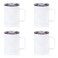 MAIKESUB 4Pcs 12oz Sublimation Skinny Tumbler Handle Coffee Mug SS wBase