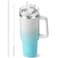 TaroKitc 40 oz Tumbler with Handle Stainless Steel Insulated Travel Mug with Lids and Straw Iced Coffee Cup Keeps Cold for 34 Hours Dishwasher Safe BPA Free Clear Sky