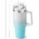 TaroKitc 40 oz Tumbler with Handle Stainless Steel Insulated Travel Mug with Lids and Straw Iced Coffee Cup Keeps Cold for 34 Hours Dishwasher Safe BPA Free Clear Sky