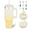 BJPKPK 40 oz Tumbler With Handle Insulated Tumblers With Lid And Straw Stainless Steel Thermal CupLemon