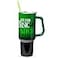 Silver Buffalo Wicked Elphaba Not Your Basic Witch Ombre Double Walled Stainless Steel Tumbler with Handle and Straw Fits in Standard Cup Holder 40 Ounces